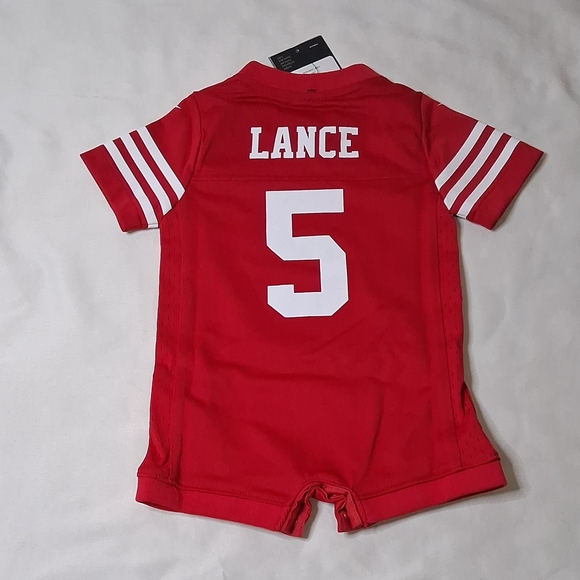 Nike Kids' San Francisco 49ers Red #5 Romper - Picture 2 of 4